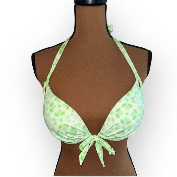 Victoria's Secret Bombshell Push Up Underwire +2 Cup Sizes Bikini Top Neon 34D - Picture 2 of 9
